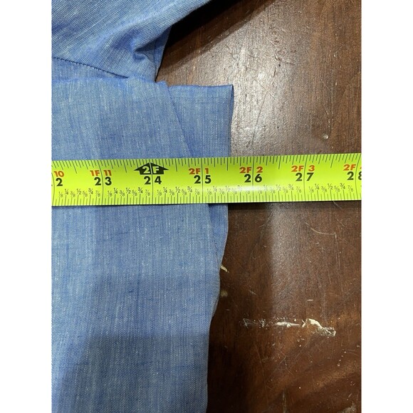 Tuckernuck Lydell Button Front Maxi Dress sz L Womens Chambray Beachy Coastal - Picture 11 of 16